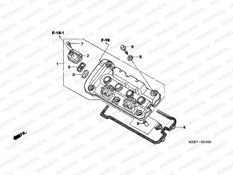 E-1 VALVE COVER (CBF600S6 / SA6 / N6 / NA6)