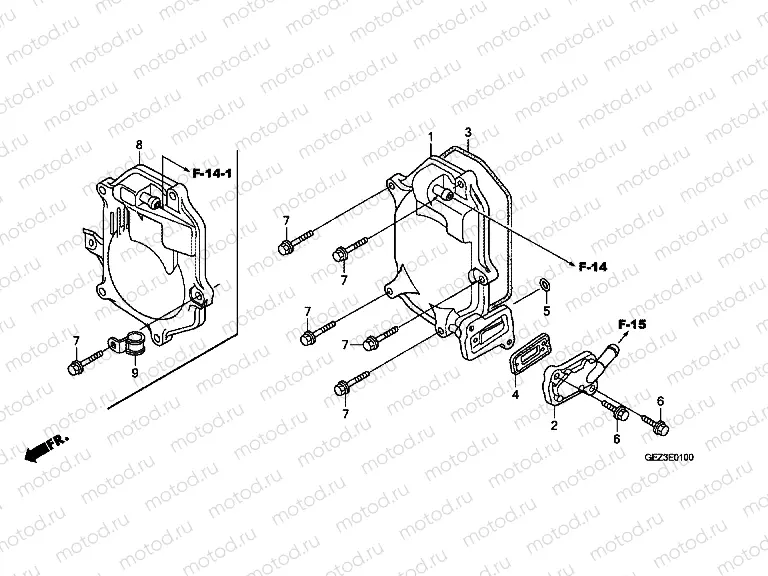 E-1 VALVE COVER (NPS503 / 8/9)