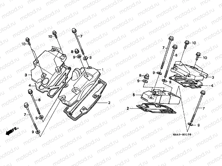 E-1 VALVE COVER (VT1100CS / CT)
