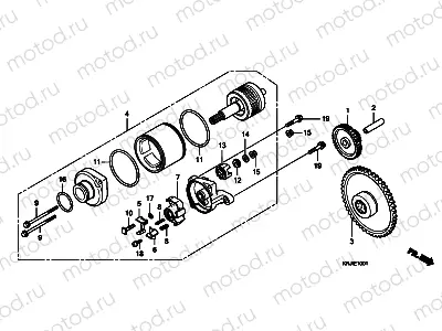 E-10-1 STARTING MOTOR (FES1257/A7)(FES1507/A7)