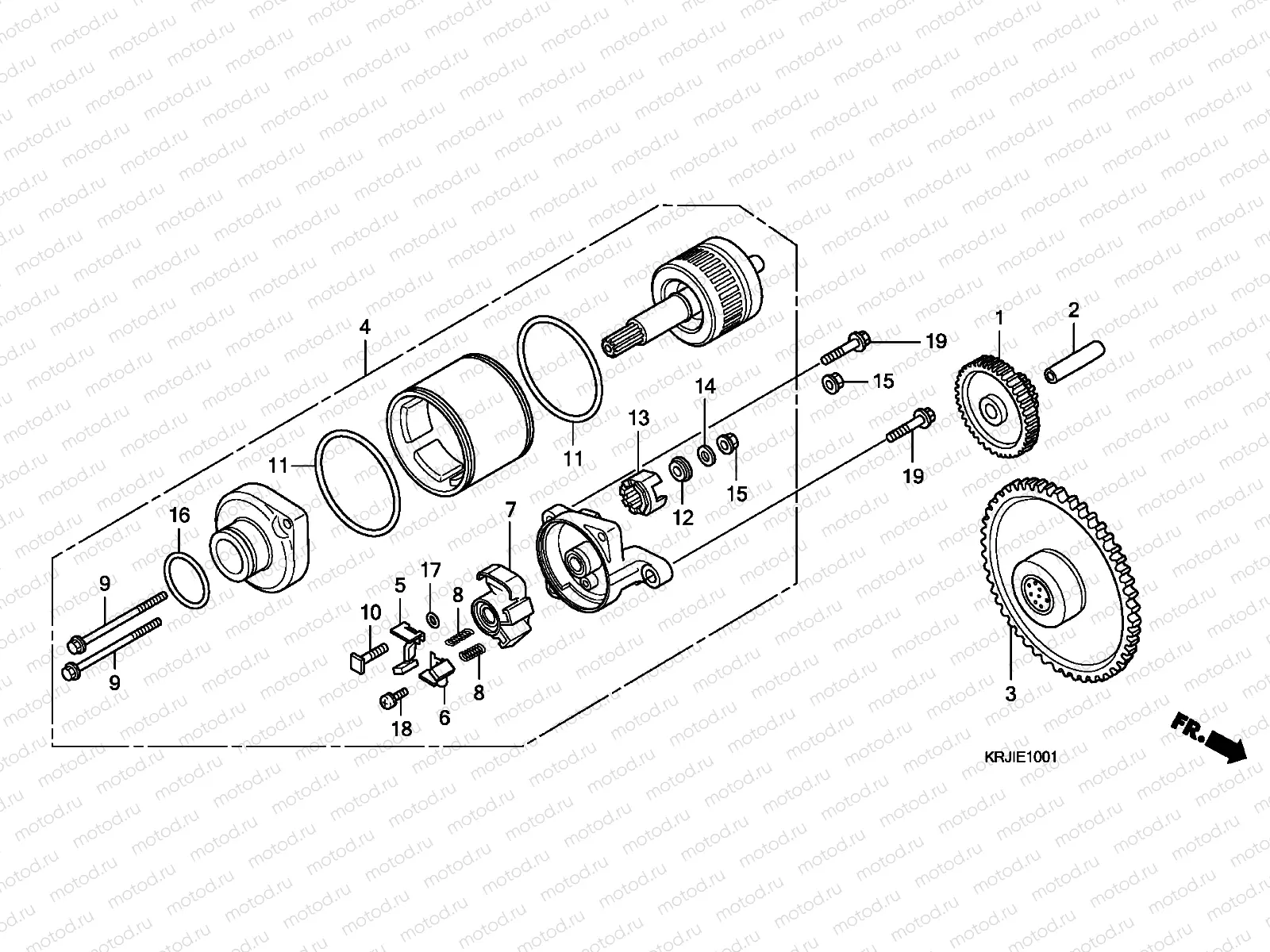 E-10-1 STARTING MOTOR (FES1257/A7)(FES1507/A7)
