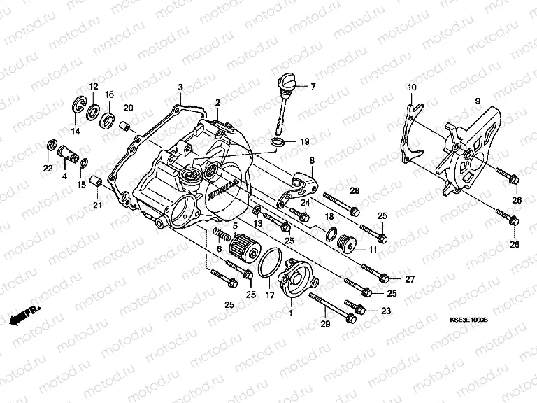 E-10 B. CRANKSHAFT COVER