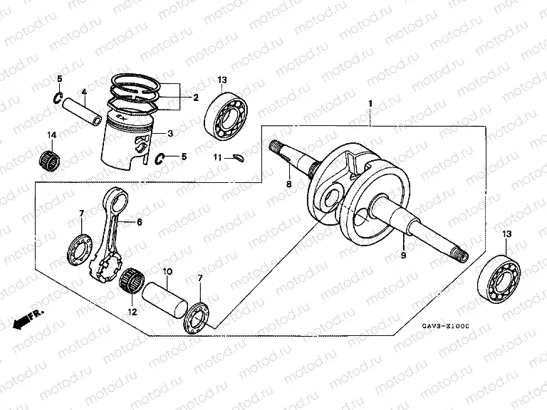 E-10 CRANKSHAFT / PISTON