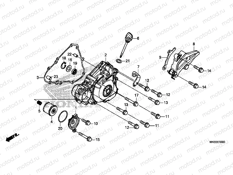 E-10 LEFT CRANKCASE COVER