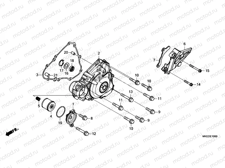 E-10 LEFT CRANKCASE COVER