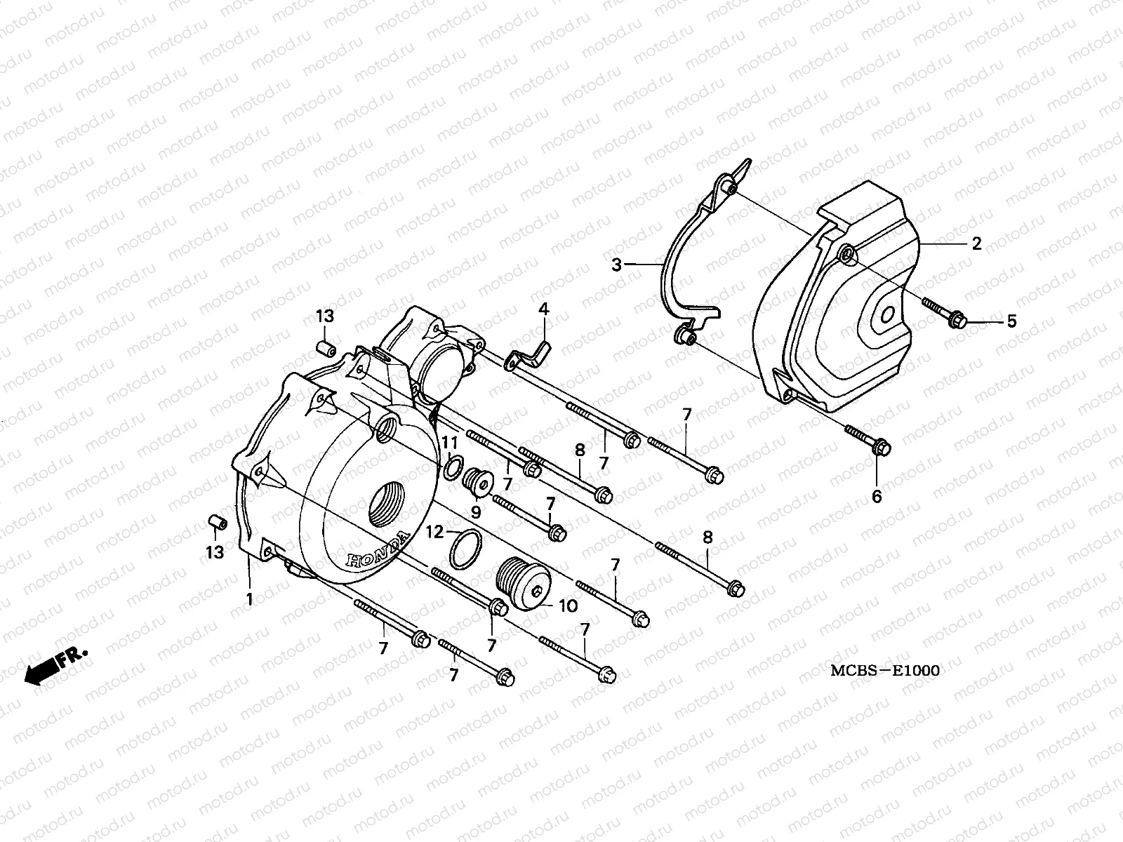 E-10 LEFT CRANKCASE COVER
