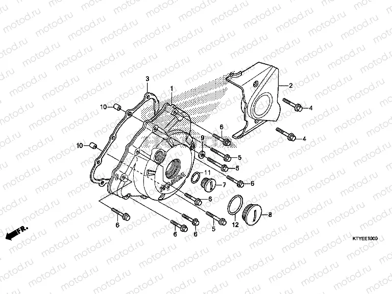 E-10 LEFT CRANKCASE COVER