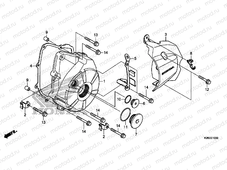 E-10 LEFT CRANKCASE COVER