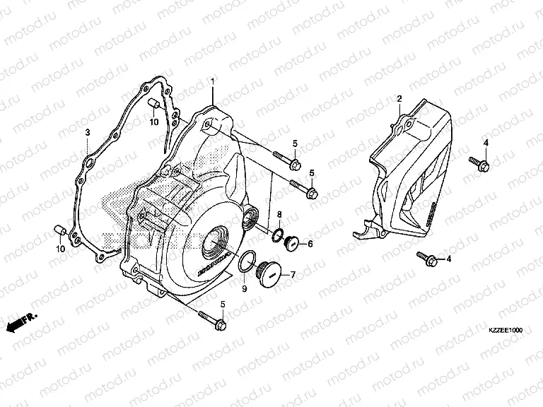 E-10 LEFT CRANKCASE COVER