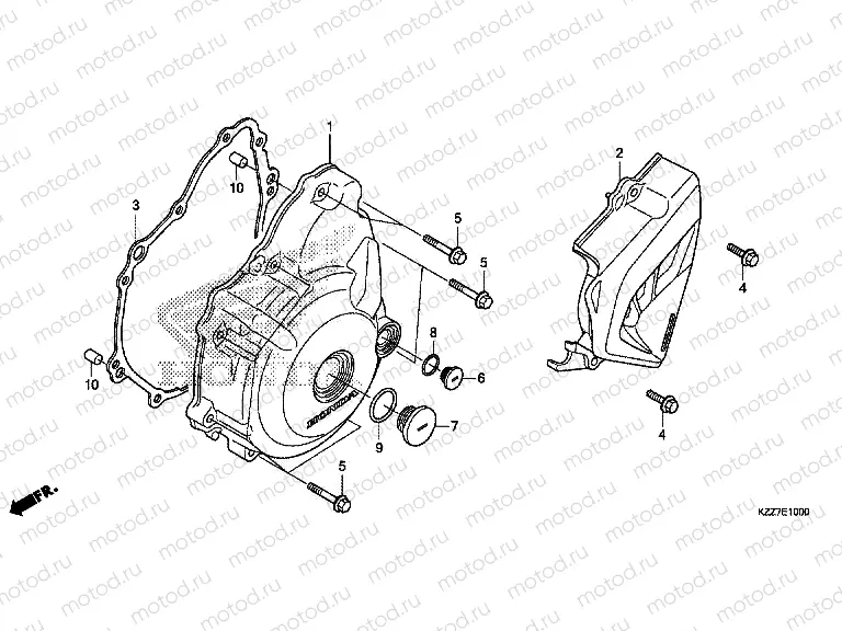 E-10 LEFT CRANKCASE COVER