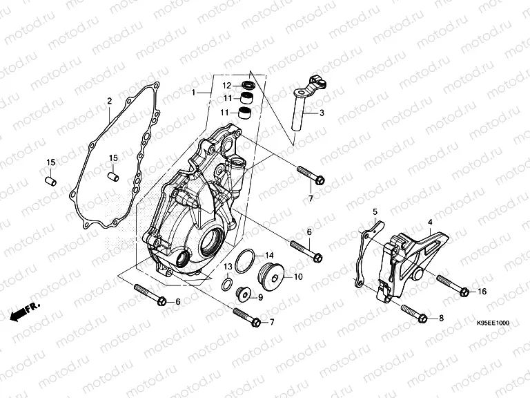 E-10 LEFT CRANKCASE COVER