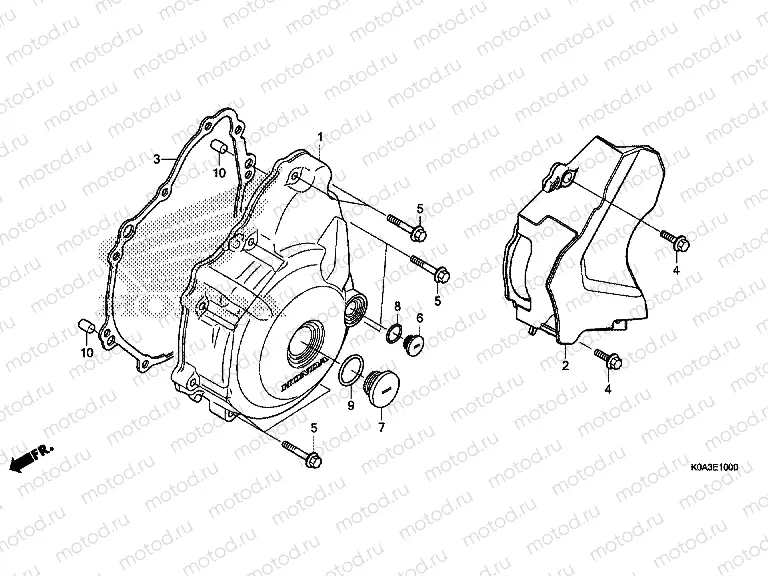 E-10 LEFT CRANKCASE COVER
