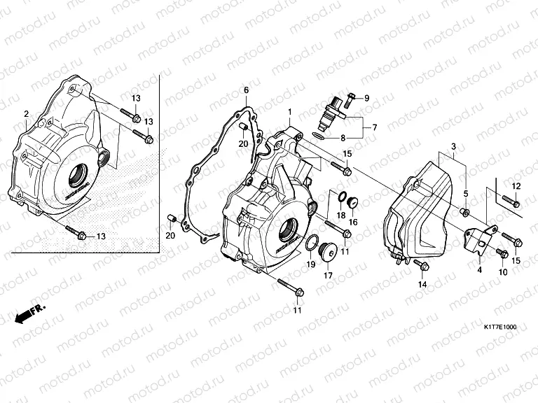 E-10 LEFT CRANKCASE COVER