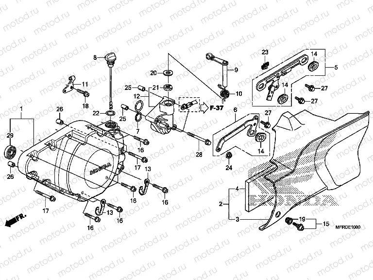 E-10 LEFT CRANKSHAFT COVER
