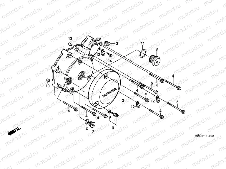 E-10 LEFT CRANKSHAFT COVER
