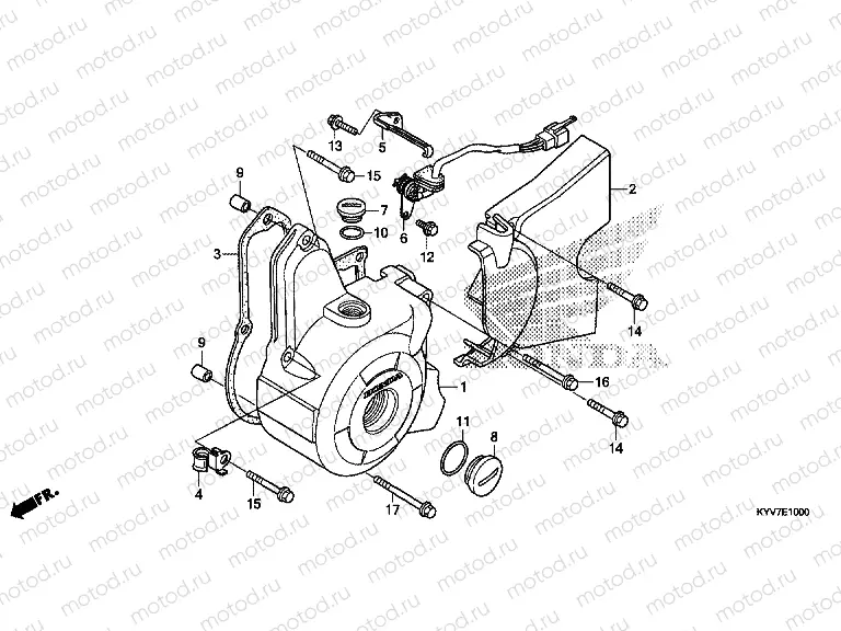E-10 LEFT CRANKSHAFT COVER