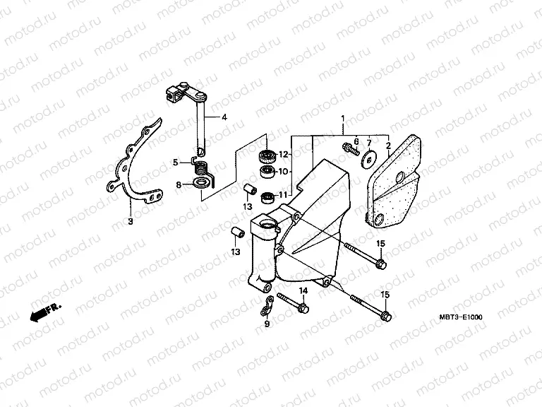 E-10 LEFT CRANKSHAFT COVER / WATER PUMP