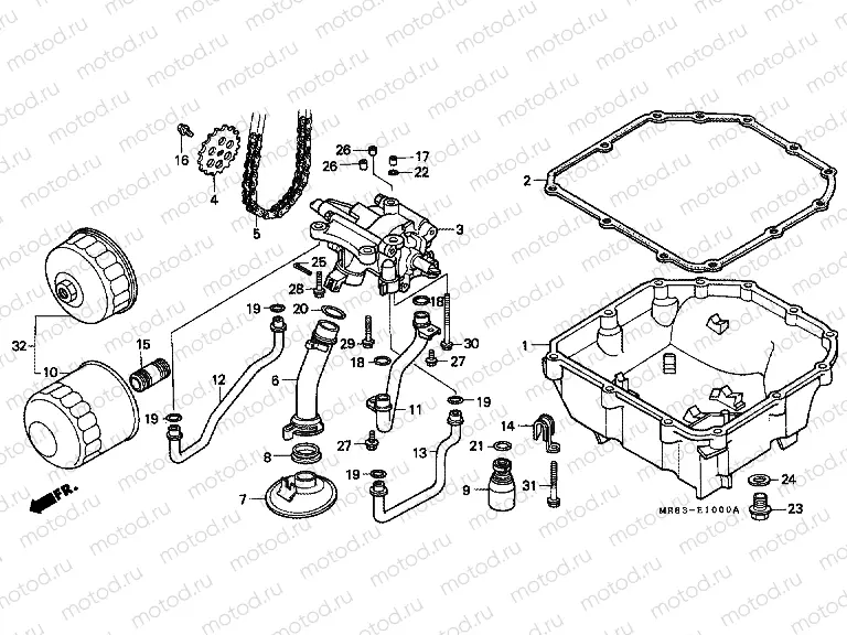 E-10 OIL FILTER / OIL PUMP
