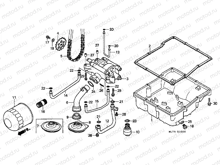 E-10 OIL FILTER / OIL TANK / OIL PUMP