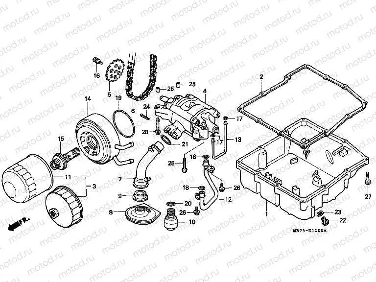 E-10 OIL FILTER / OIL TANK / OIL PUMP