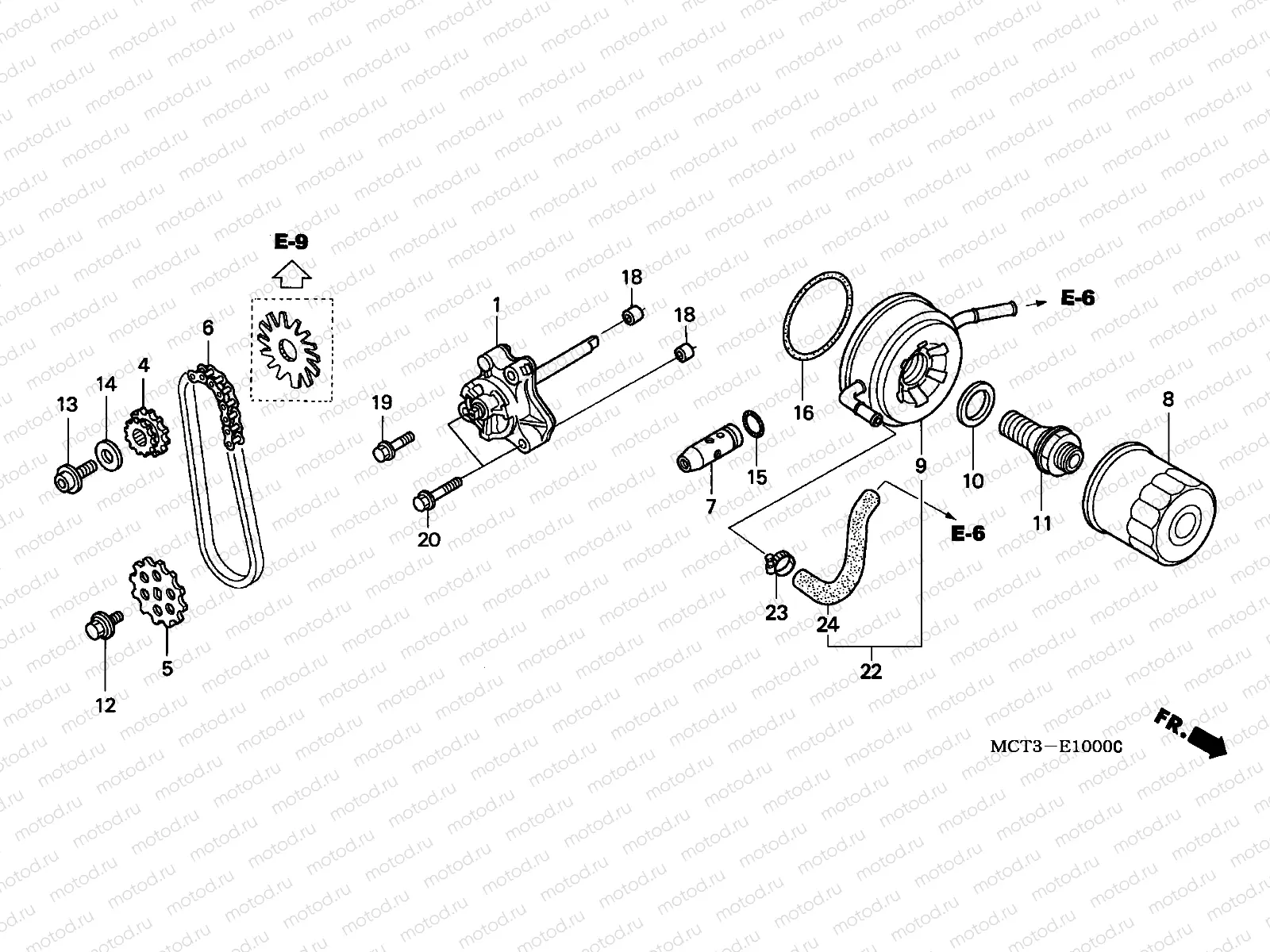 E-10 OIL PUMP
