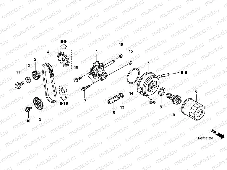 E-10 OIL PUMP
