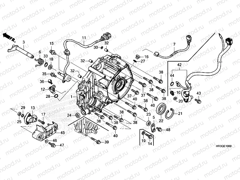 E-10 REAR CRANKCASE COVER