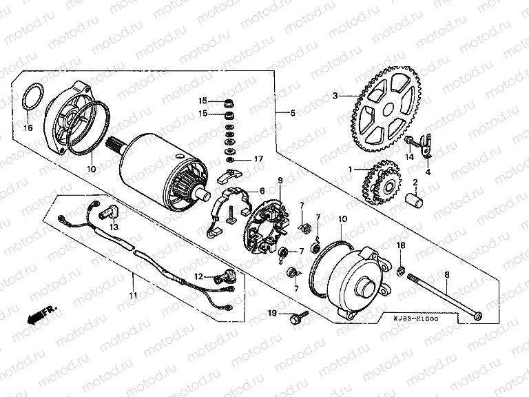 E-10 STARTER ENGINE (CH125E)