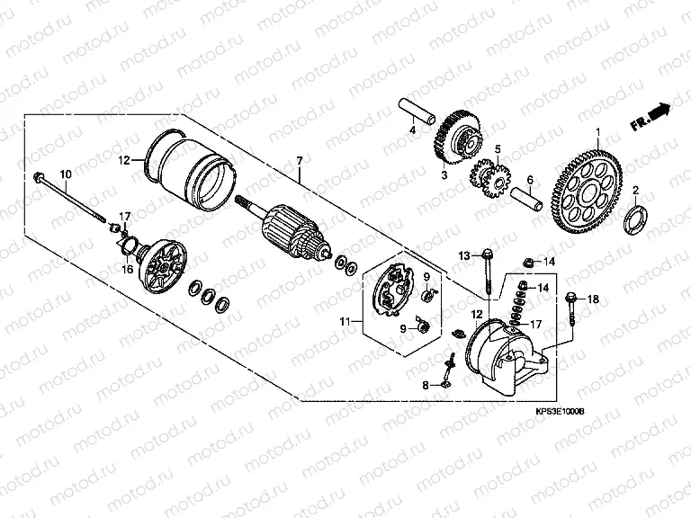 E-10 STARTER ENGINE (CRF230F3 / 4/5/6/7)