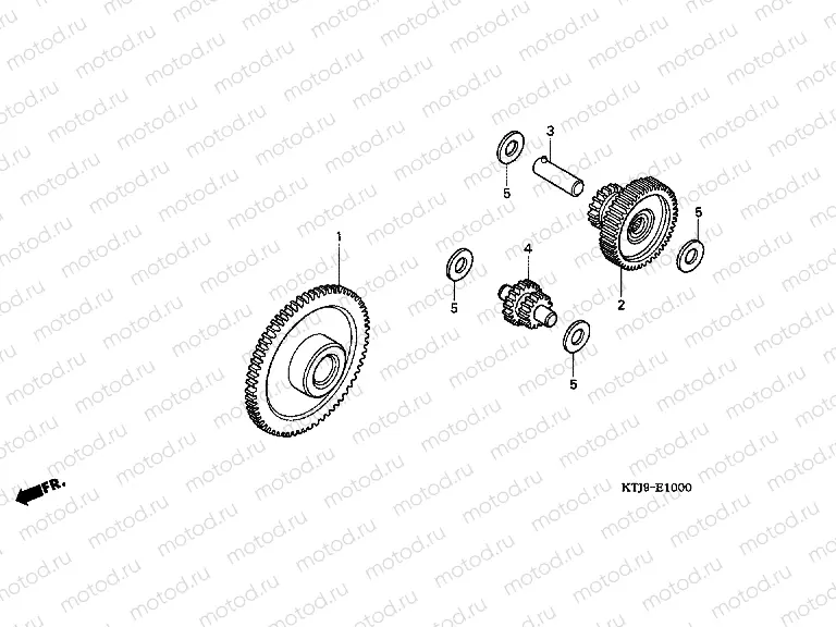 E-10 STARTER GEAR (CGR125SH5,8)