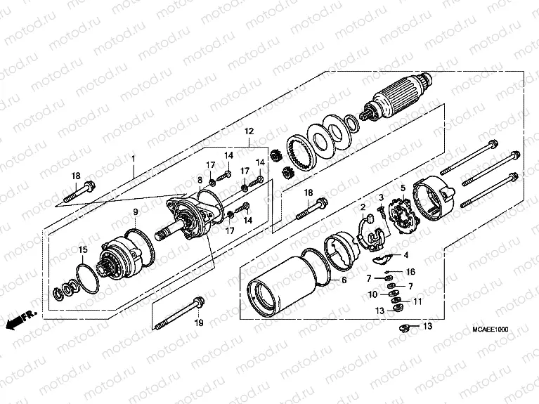 E-10 STARTER MOTOR