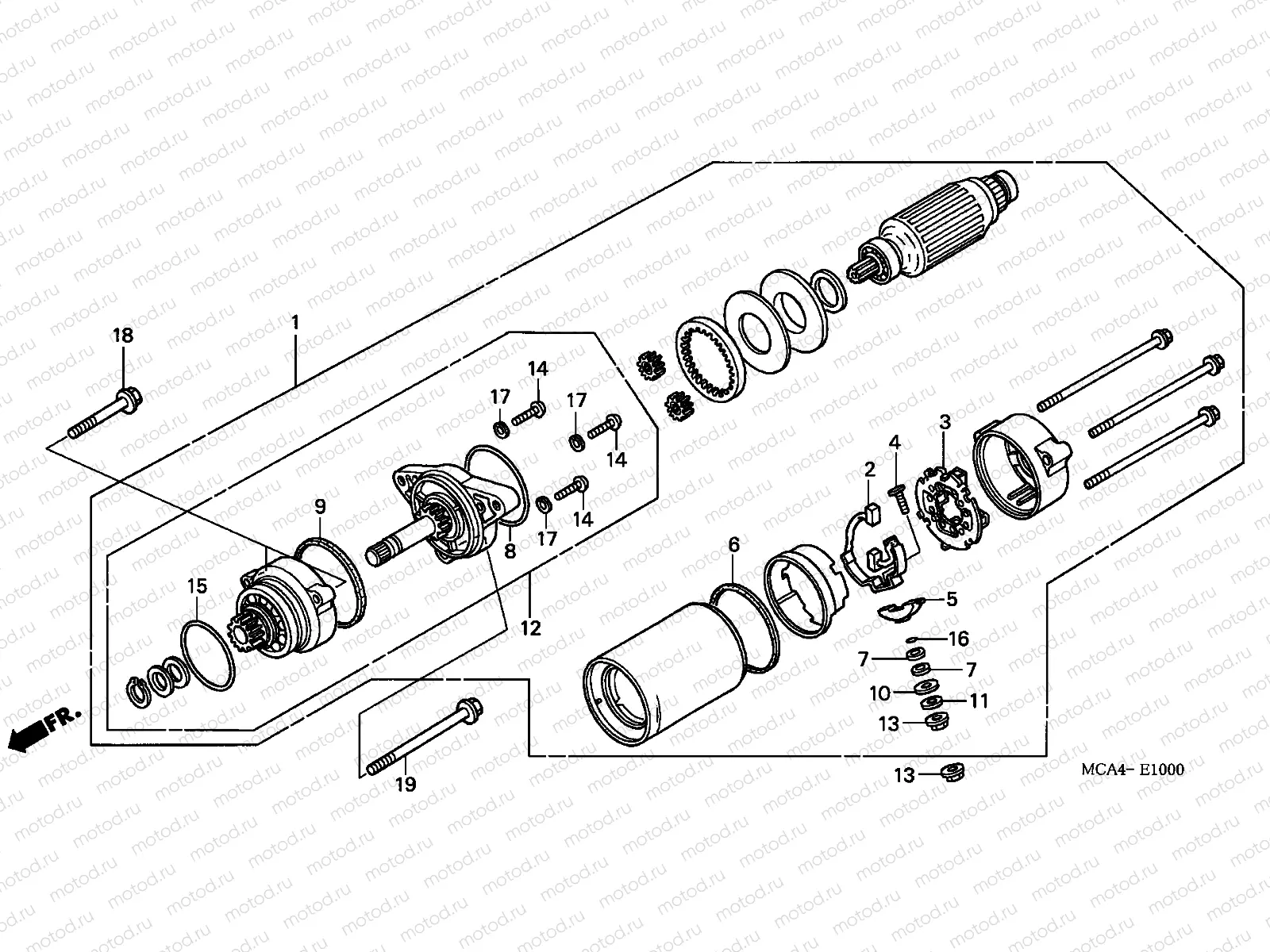 E-10 STARTING MOTOR