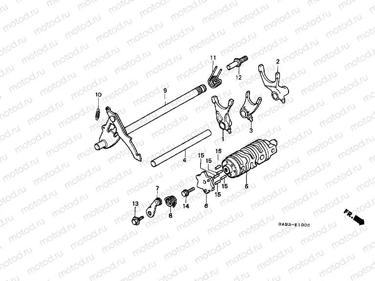 E-10 TRANSMISSION DRUM / CLUTCH FORK