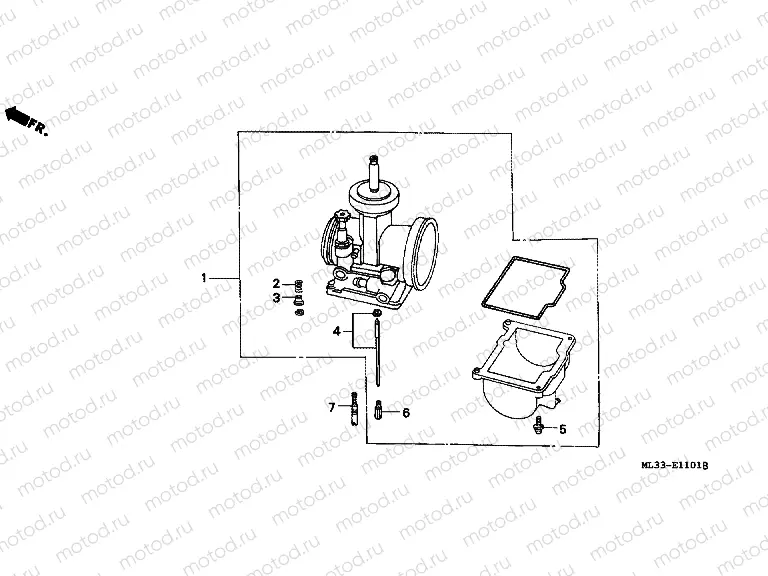 E-11-1 CARBURETOR OPTIONAL PARTS KIT