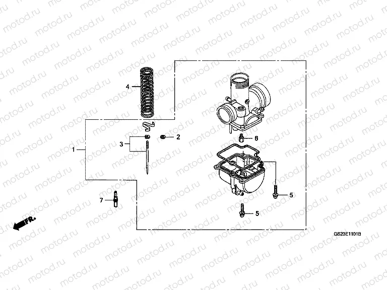 E-11-1 CARBURETOR OPTIONAL PARTS KIT