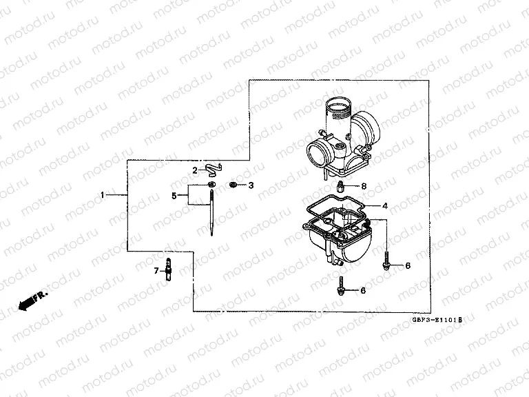 E-11-1 CARBURETOR OPTIONAL PARTS KIT