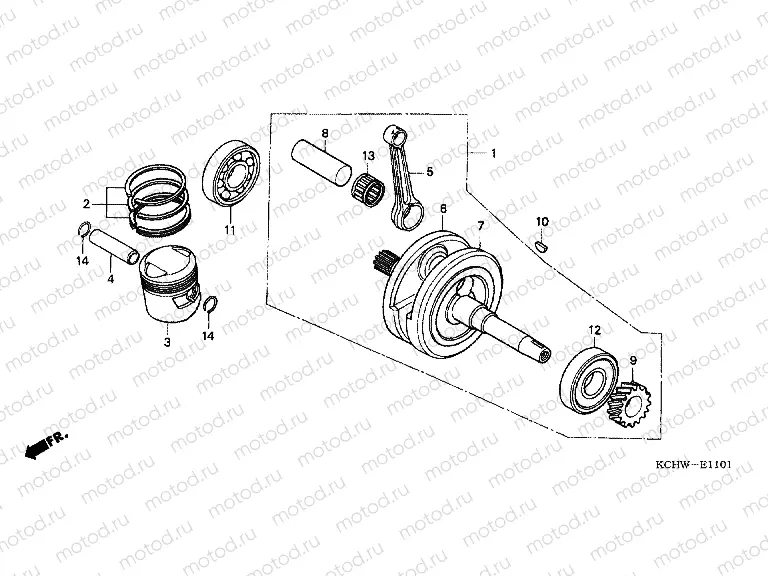 E-11-1 CRANKSHAFT / PISTON (2)