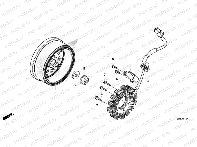 E-11-1 GENERATOR & FLYWHEEL