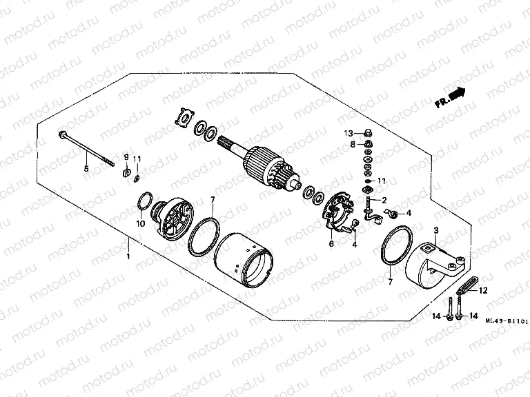 E-11-1 STARTER ENGINE (CB450SJ)