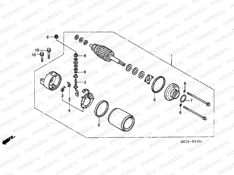 E-11-1 STARTER ENGINE (CBR900RR2,3)