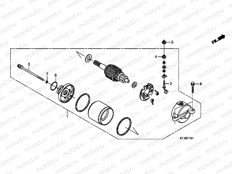 E-11-1 STARTER ENGINE (CGR125SHA, B)