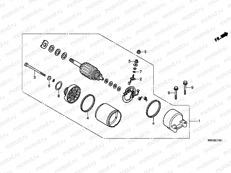 E-11-1 STARTER ENGINE (XR125LA / ECB)
