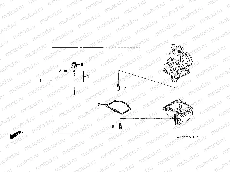 E-11-3 CARBURETOR O.P. KIT (CR85R5.6 / RB5.6)