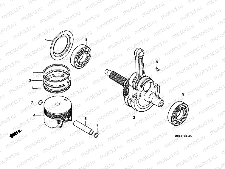 E-11 CRANKSHAFT / PISTON