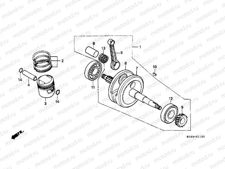 E-11 CRANKSHAFT / PISTON