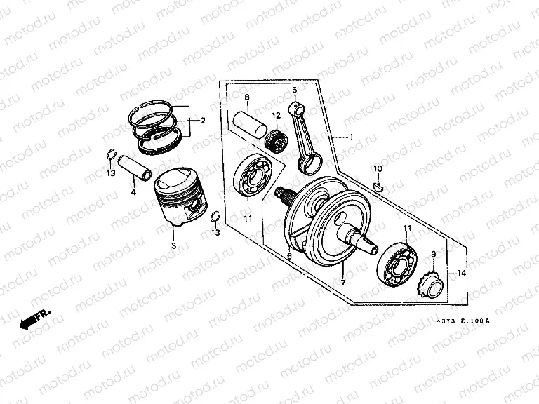 E-11 CRANKSHAFT / PISTON