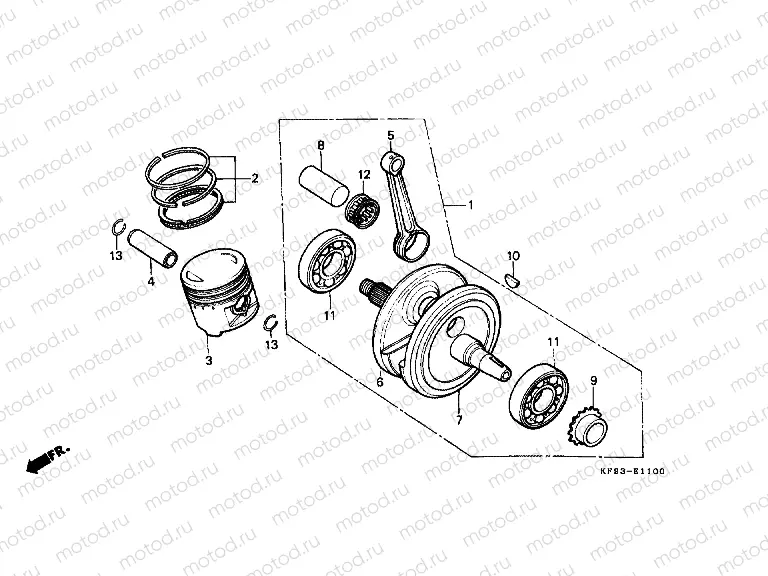 E-11 CRANKSHAFT / PISTON