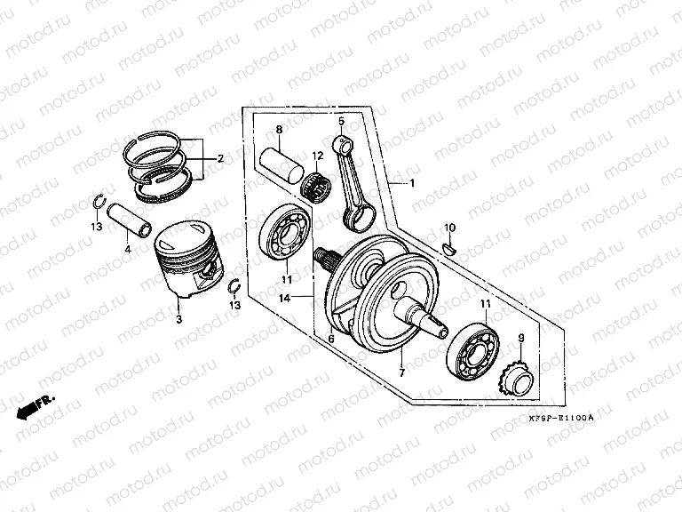 E-11 CRANKSHAFT / PISTON