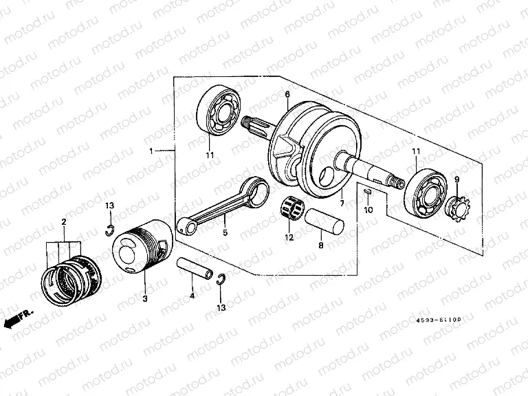 E-11 CRANKSHAFT / PISTON
