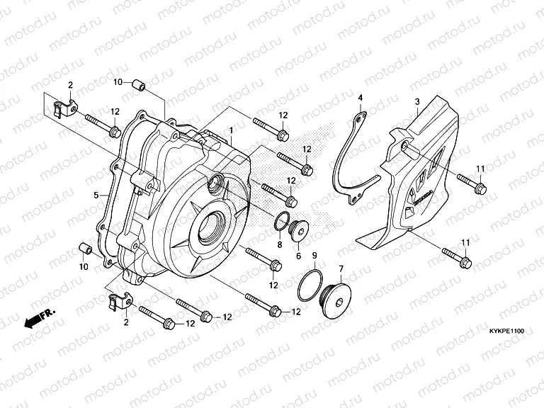 E-11 LEFT CRANKCASE COVER